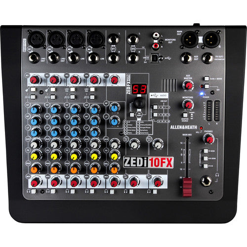 ALLEN & HEATH ZEDi-10FX Mezclador de 10 canales/Interfaz USB con FX2 entradas de guitarra de alta impedanciaEnrutamiento de señal flexible a través de USB