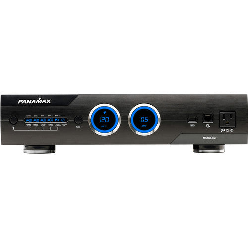 PANAMAX M5300-PM Acondicionador de energía con 11 salidas en total (5 siempre encendidas, 4 conmutadas, 2 conmutadas de alta) y 5 bancos de salidas