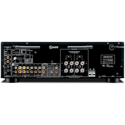 ONKYO TX-8470 Receptor de audio estéreo de red Wi-Fi y Bluetooth integrados 4 Canales 110 W 8 Ω, Chromecast, AirPlay/Spotify/TIDAL, 4 entradas HDMI con resolución 8K