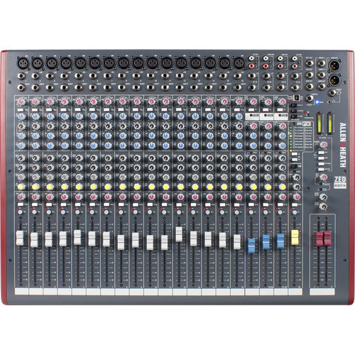 ALLEN & HEATH ZED-22FX Mezclador de grabación y en vivo 22 entradas: 16 canales mono y 3 estéreo16 entradas de micrófono XLR con Phantom power