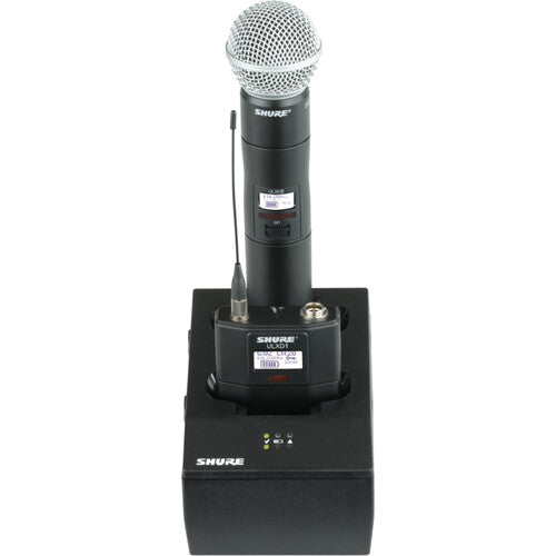 SHURE SBC200US Cargador de batería con fuente de alimentación, Bahías de carga de dos baterías SB900, Carga transmisores de mano y de cuerpo