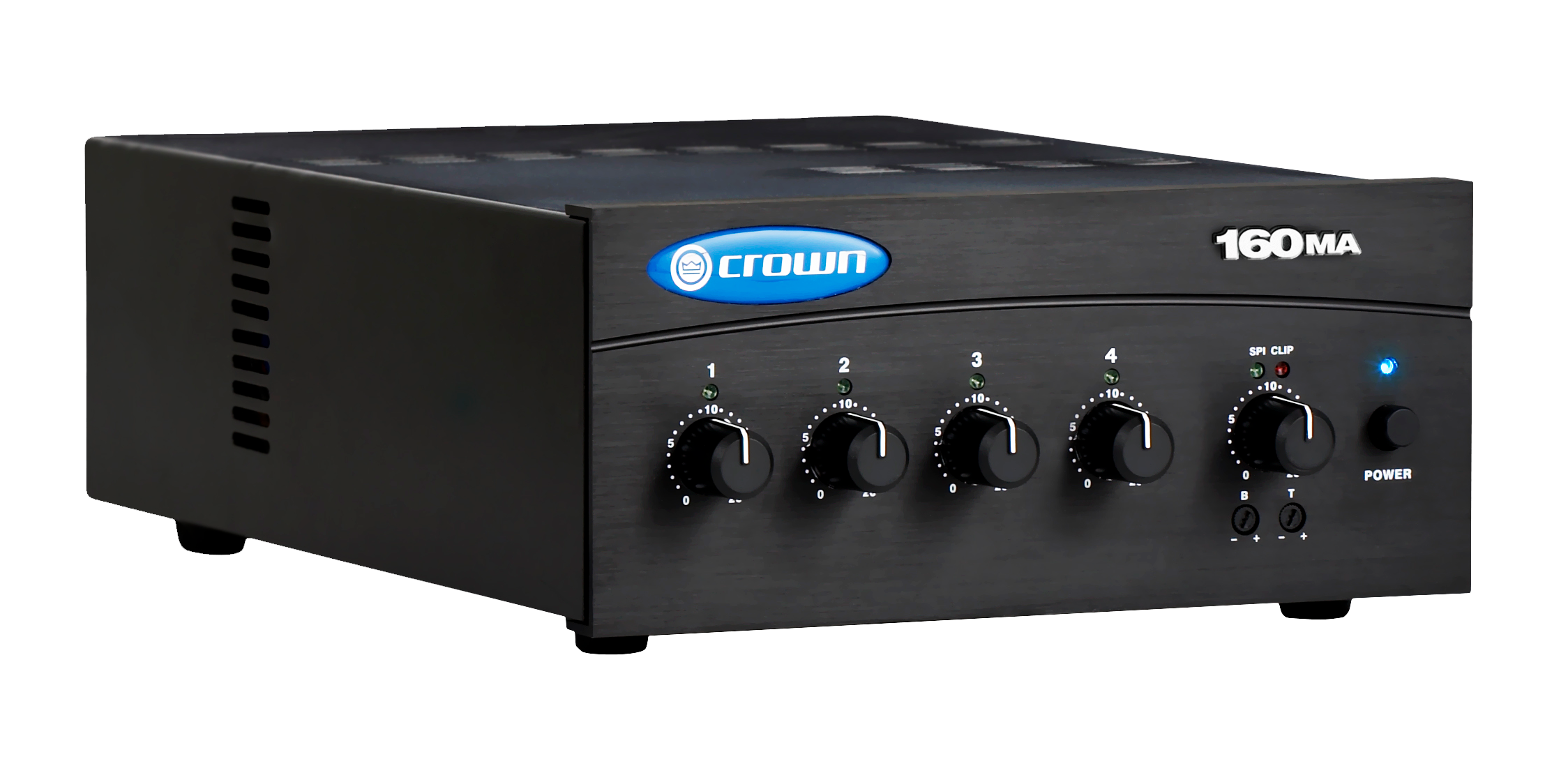 CROWN 160MA Amplificador mezclador 4 entradas, 1 salida a 60W. 4 Ω, Linea 70 V y 100 V