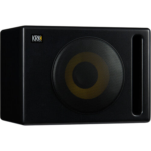 KRK S10.4 Subwoofer de estudio autoamplificado, Woofer de aramida 10" potencia 160W, Respuesta de frecuencia: 34 a 130 Hz Color Negro, 1 pieza
