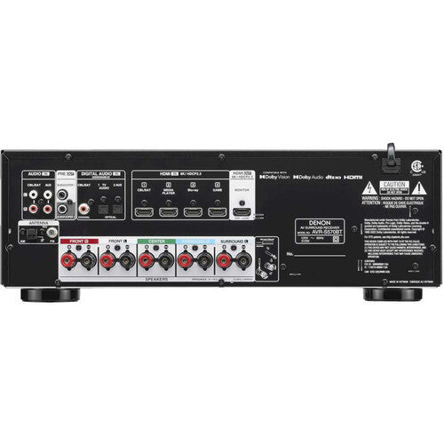 DENON AVR-S570BT Receptor AV 5.1 canales hasta 130W/Canal 8K, HDR10+ Dolby Vision™ eARC, Dolby Atmos