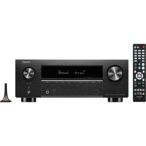 DENON AVR-X3800H Receptor A/V de red de 9.4 canales,105 W por canal, Vídeo HDR de hasta 8K en todas las entradas HDMI, Compatible with HEOS