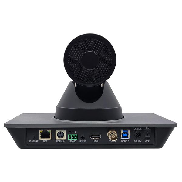 KRAMER K-Cam4K Cámara PTZ 4K, Objetivo gran angular de 71 grados, zoom óptico 12x, zoom digital 16x, USB, HDMI, 3G-SDI, Protocolo RS–232 e IR, H.264