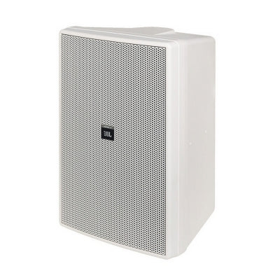 JBL Control 31-WH Altavoz de gabinete para exterior/interior 250W 8Ω, 150W línea 70/100V Taps 150/75/38/19W Incluye soporte, Color Blanco 1 Pieza