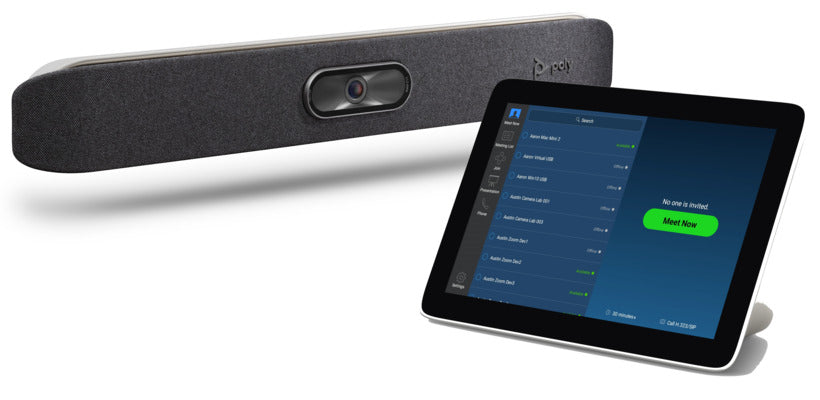 Studio X30/TC8 Unidad de videoconferencia todo en uno para salas pequeñas. Compatible con los principales servicios de video en la nube integrados.