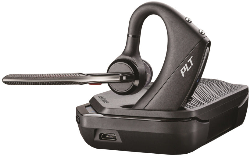 Poly Voyager 5200 UC, diadema BT, active noise cancelling, monoaural, estuche de carga, control volumen, mute, llamada, 2 años de garantía