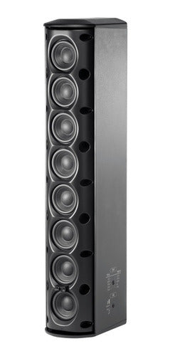 JBL CBT 50LA-1 Altavoz de columna de arreglo en línea, 100W, 400W Pico 8Ω, 60W línea 70/100V Taps 60/30/15/7,5W Incluye soporte, Color Negro 1 Pieza