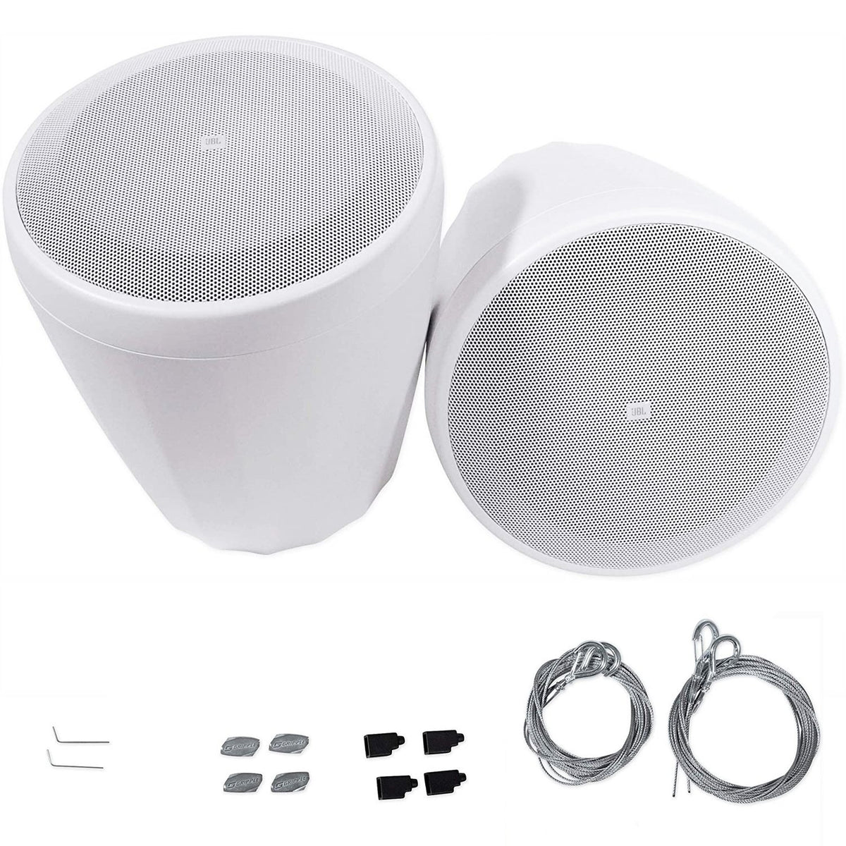 JBL Control C65P/T-WH Altavoz colgante compacto, rango completo Cobertura cónica 120° 8Ω 60W 70/100 V: 60 W, 30 W, 15 W, 7,5 W Caja con 2 Pza. Blanco