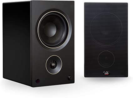 PSB Alpha AM5 Altavoces de estantería activo Sistema estéreo de 2 bocinas, amplificador Clase D 50W, Con Bluetooth, salida de subwoofer y entradas AUX