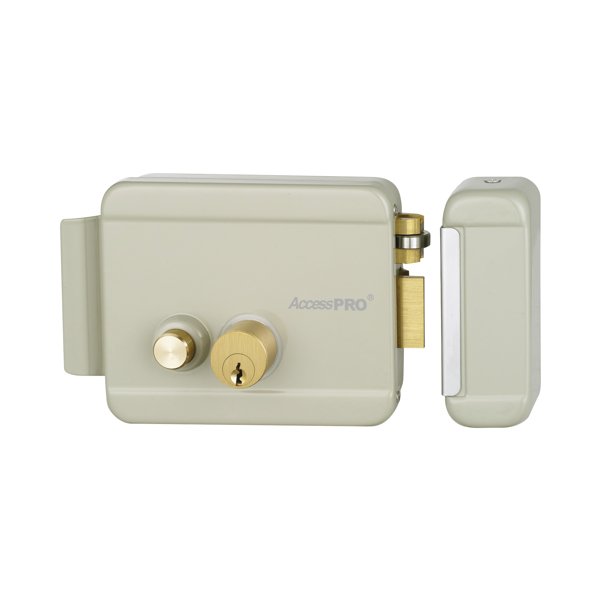Cerradura Eléctrica con botón de salida/ Incluye Llave / Exterior / Derecha