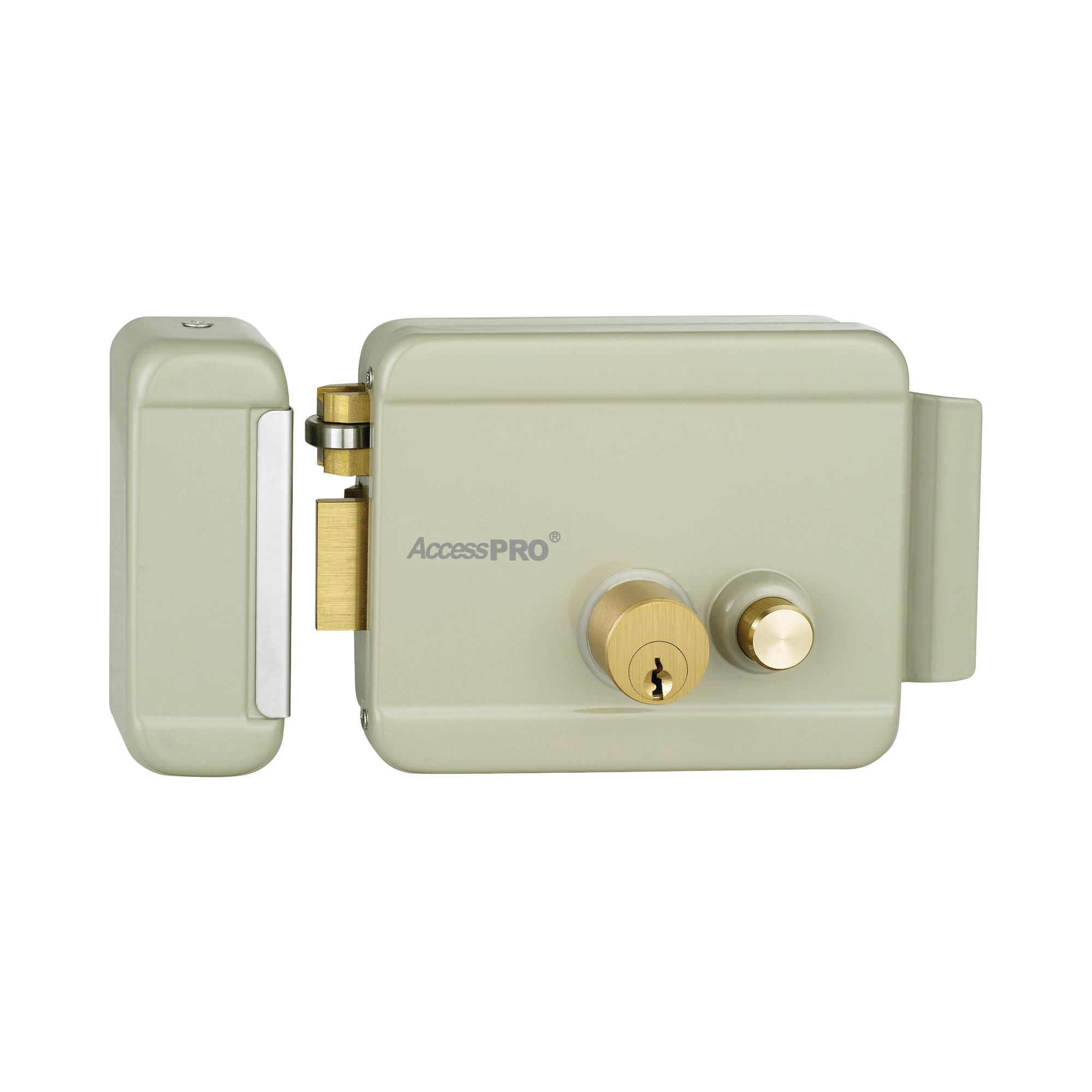 Cerradura Eléctrica con botón de salida/ Incluye Llave / Exterior / Izquierda