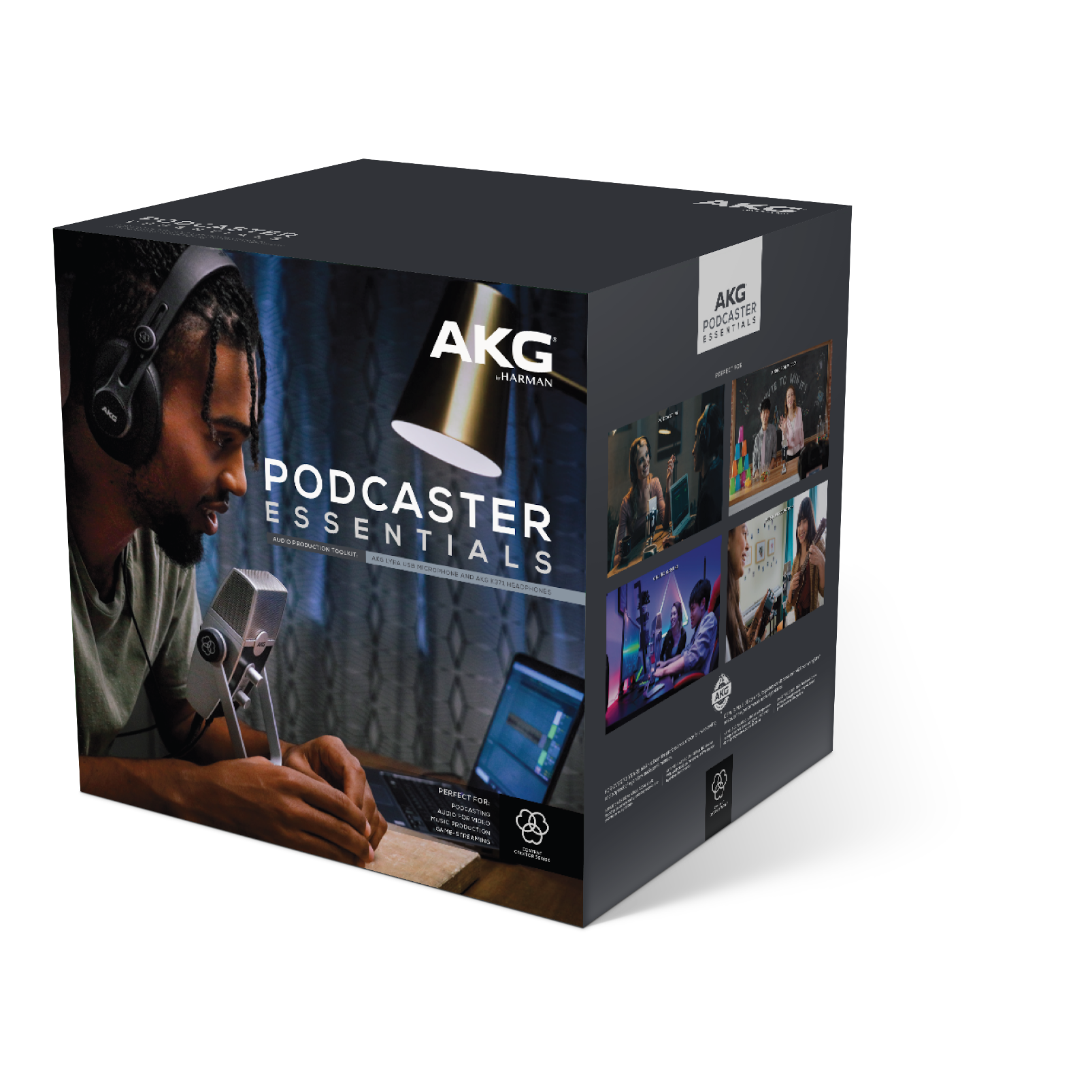 AKG Podcaster Essentials Kit de podcaster todo en uno, micrófono AKG Lyra USB y auriculares AKG K371