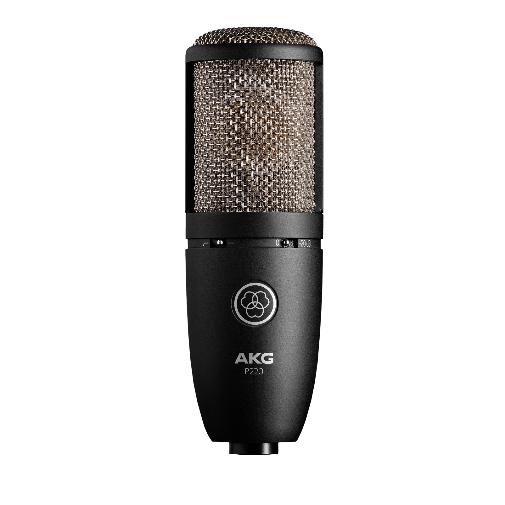 AKG P220 Micrófono de condensador cardioide de diafragma grande (negro)