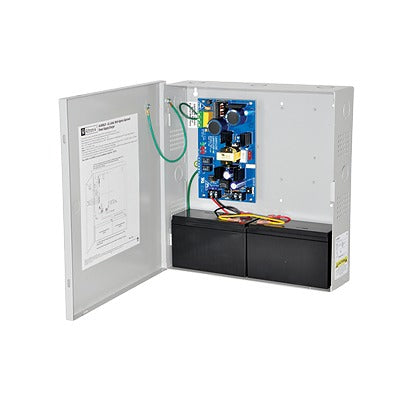 Fuente de 12 Vcd @ 4 A ó 24 Vcd @ 3A / 1 salida / Con capacidad de baterías de respaldo / Requieren baterías