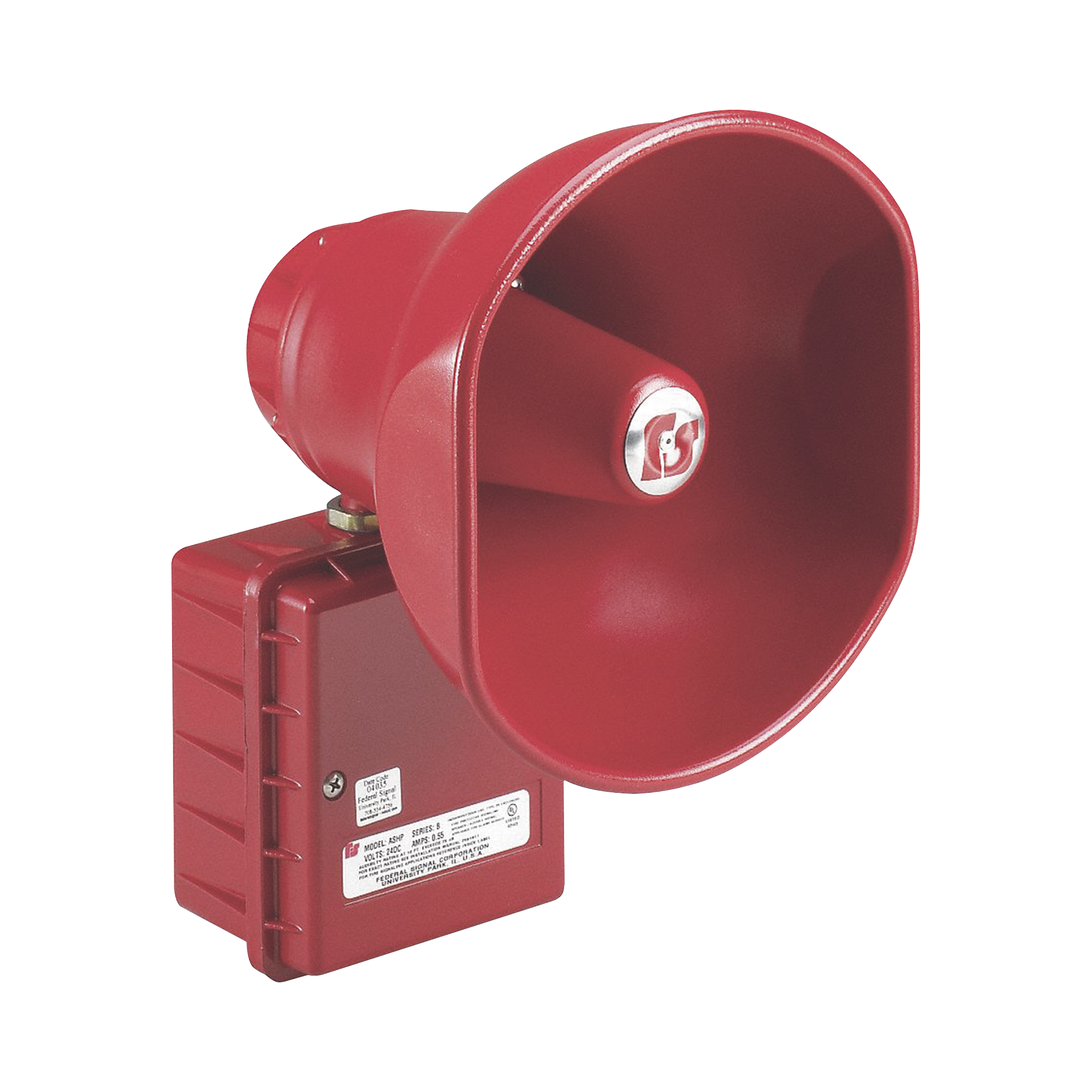 Altavoz amplificado, 30w, supervisado, UL para Fuego, 24Vcd, rojo