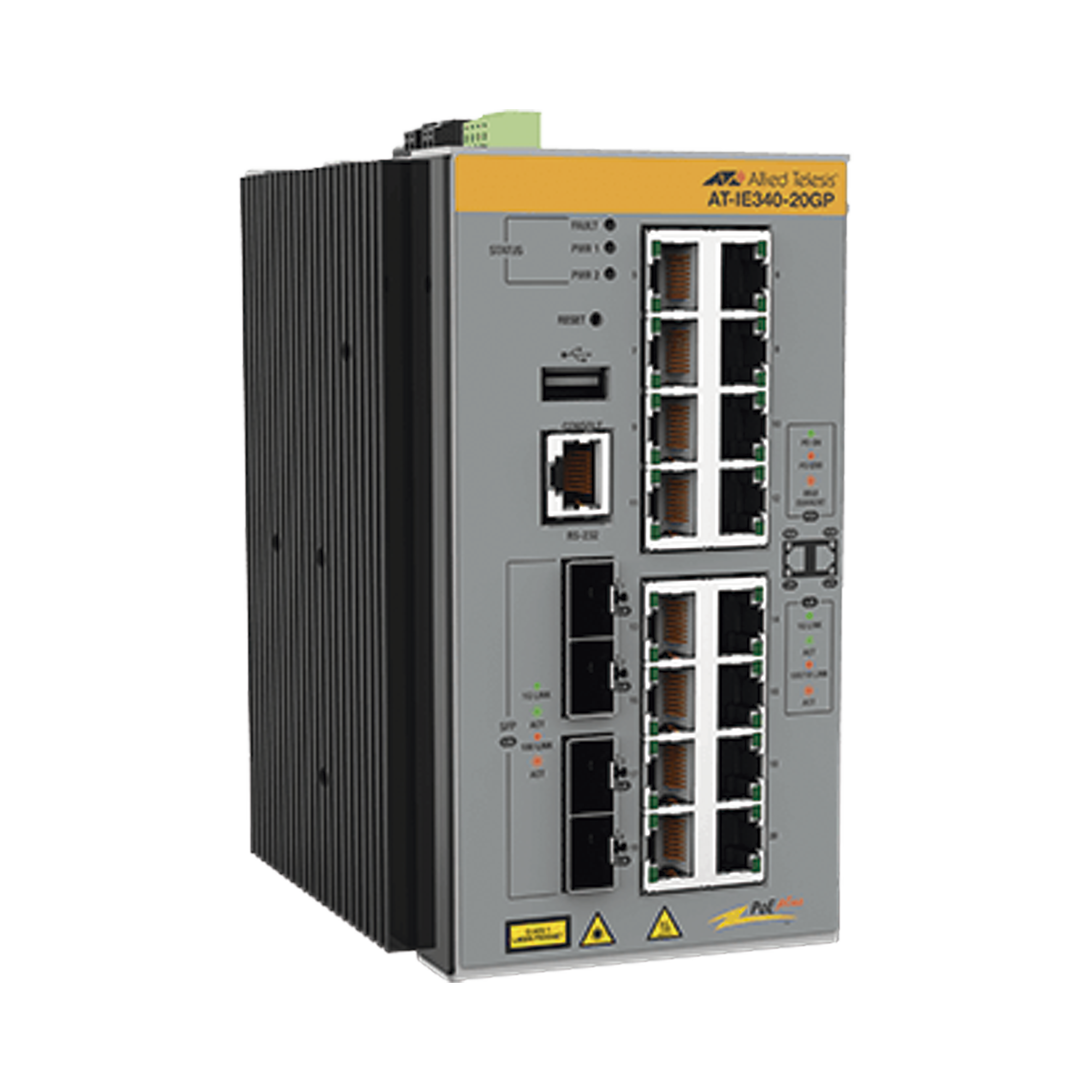 Switch Industrial Administrable Capa 3 de 16 x 10/100/1000 Mbps + 4 Puertos SFP, 240 W.