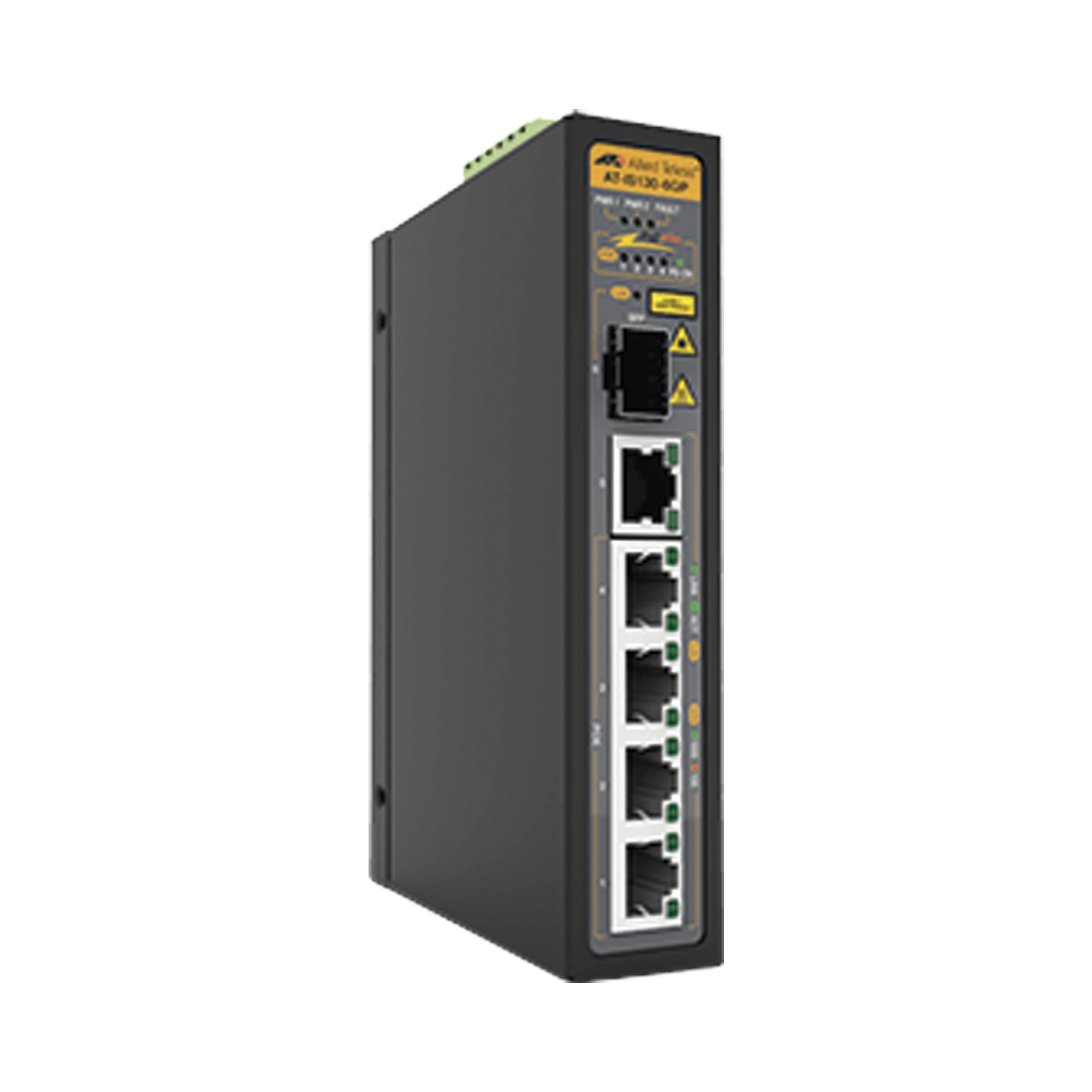 Switch Industrial PoE+ administrable Web SMART de 5 Puertos 10/100/1000 Mbps (4 Puertos son PoE+) + 1 puertos SFP, 90 W