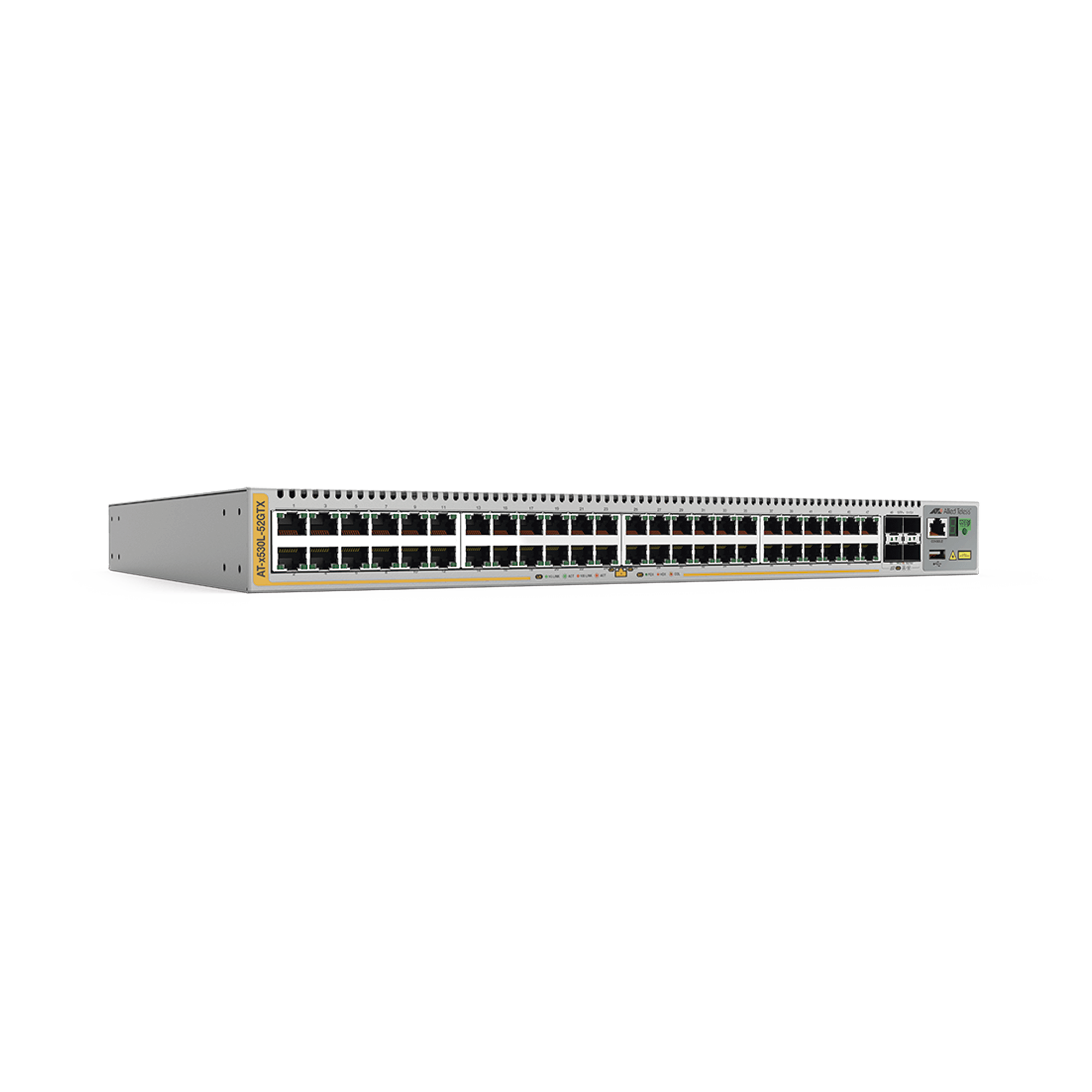 Switch inteligente de distribución o core, Stackeable, Capa 3, 48 x 1000 Mbps + 4 x SFP+ 10 G,  Doble fuente de alimentación redundante