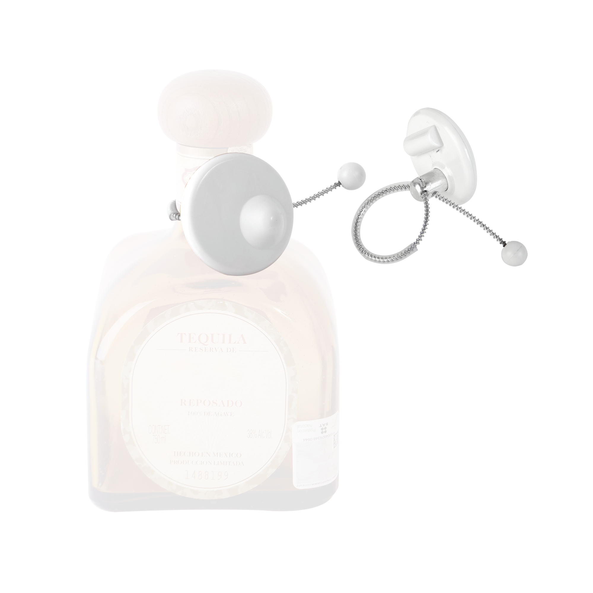 Paquete de 100 Tags AM Para Botellas, Color Gris Claro