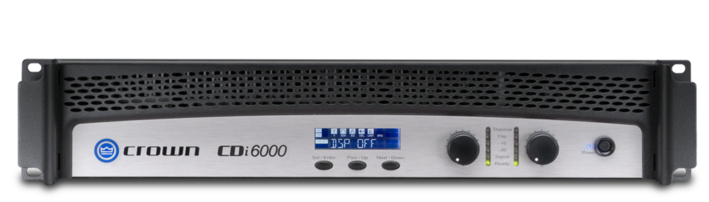 CROWN CDi 6000 Amplificador de potencia de dos canales, 2100 W a 4 Ω, 70 V/140 V