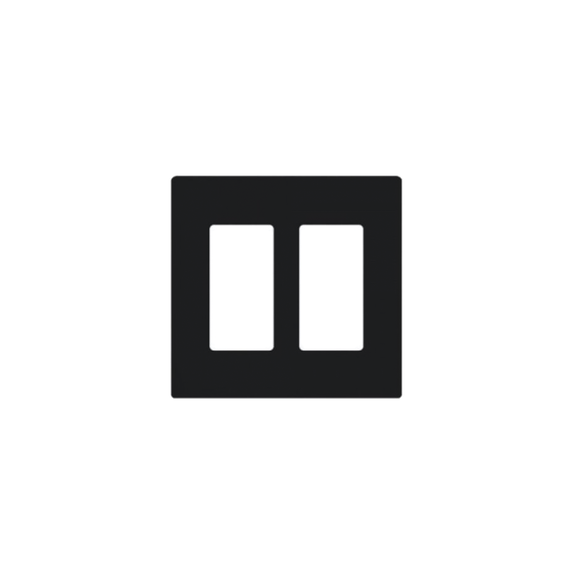 Placa de pared 2 espacio, para atenuador (dimmer), switch ó control remoto PICO inalámbrico.