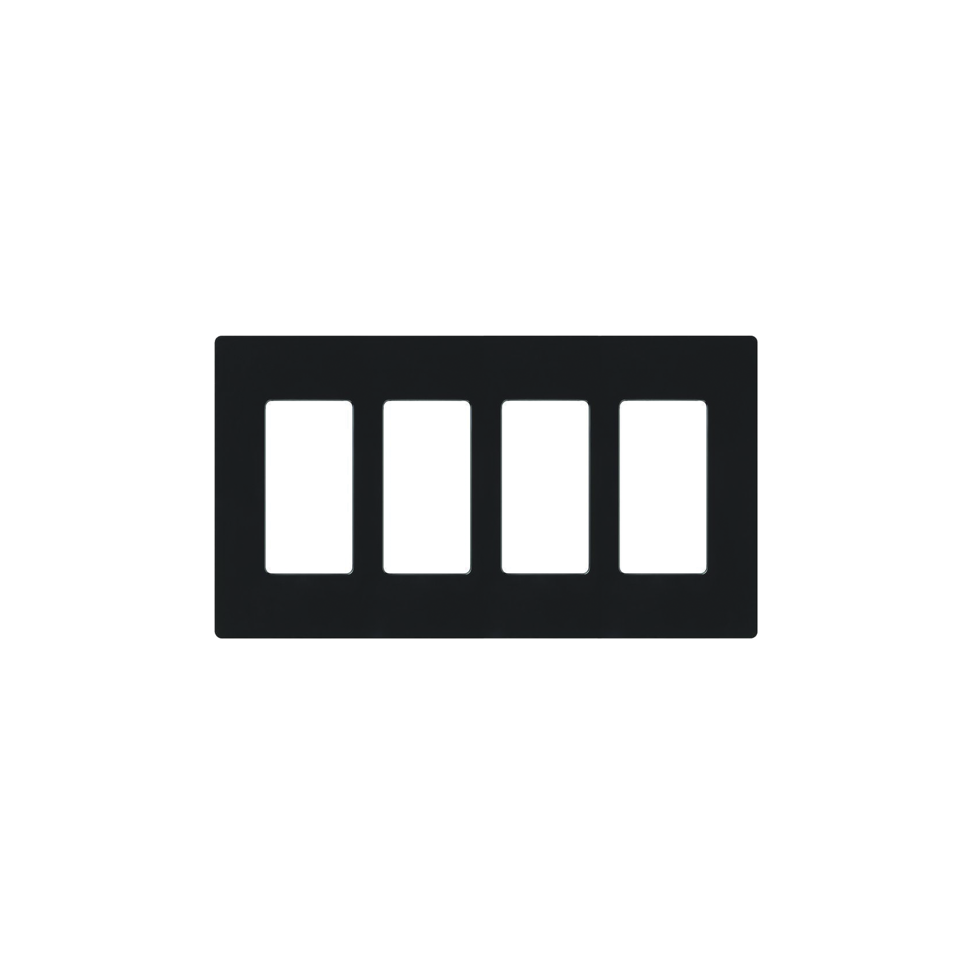 Placa de pared 4 espacio, para atenuador (dimmer), switch ó control remoto PICO inalámbrico.