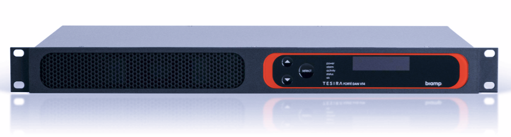 BIAMP TesiraFORTE DAN VT4 Procesador de audio 4 entradas 4 salidas análogas, (AEC) 8 canales de audio USB, 4 conexiones GPIO,  32 x 32 canales Dante