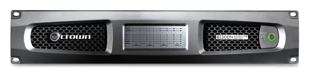 CROWN DCi 8|300N Amplificador de potencia de 8 canales, 300 W a 4 Ω con enlace BLU, 70 V/100 V