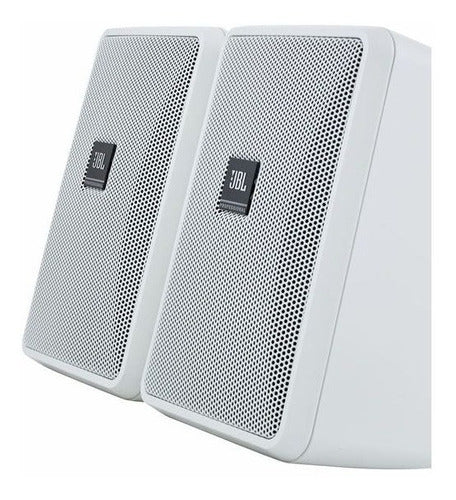 JBL Control 23-1-WH Altavoz de gabinete para exterior/interior 50W/100WPico 8Ω línea 70/100V Taps 15/7,5/3,7/1,8W  Protección IP44 Color Blanco (PAR)