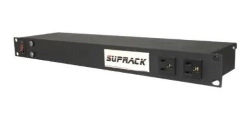 Tomacorriente (220 Vac) con Supresor de picos tipo A, Montaje en Rack 19" de 10 contactos.