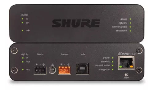 SHURE ANIUSB-MATRIX Interfaz de USB de audio en red DANTE con mezcla de matriz