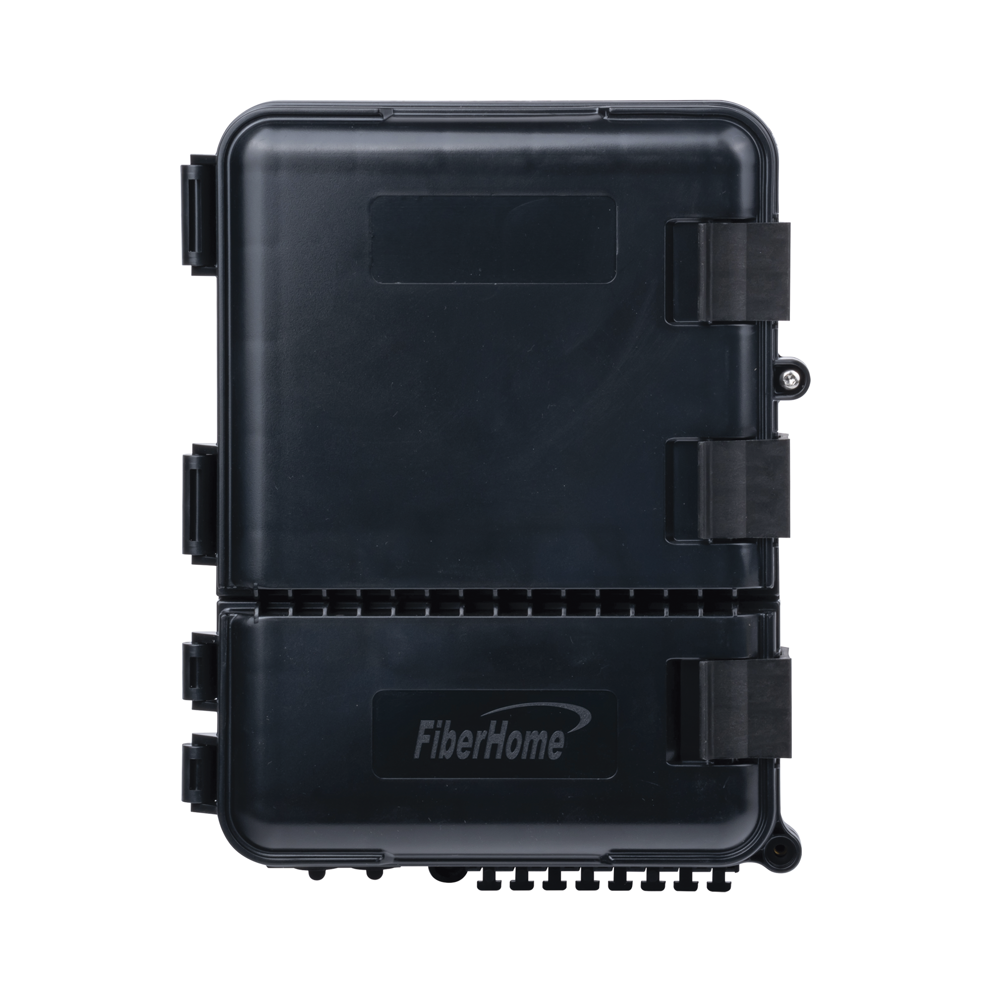 Caja de Distribución de Fibra Óptica para 24 Empalmes, con 8 acopladores SC/APC simplex, Exterior IP55, Color Negro