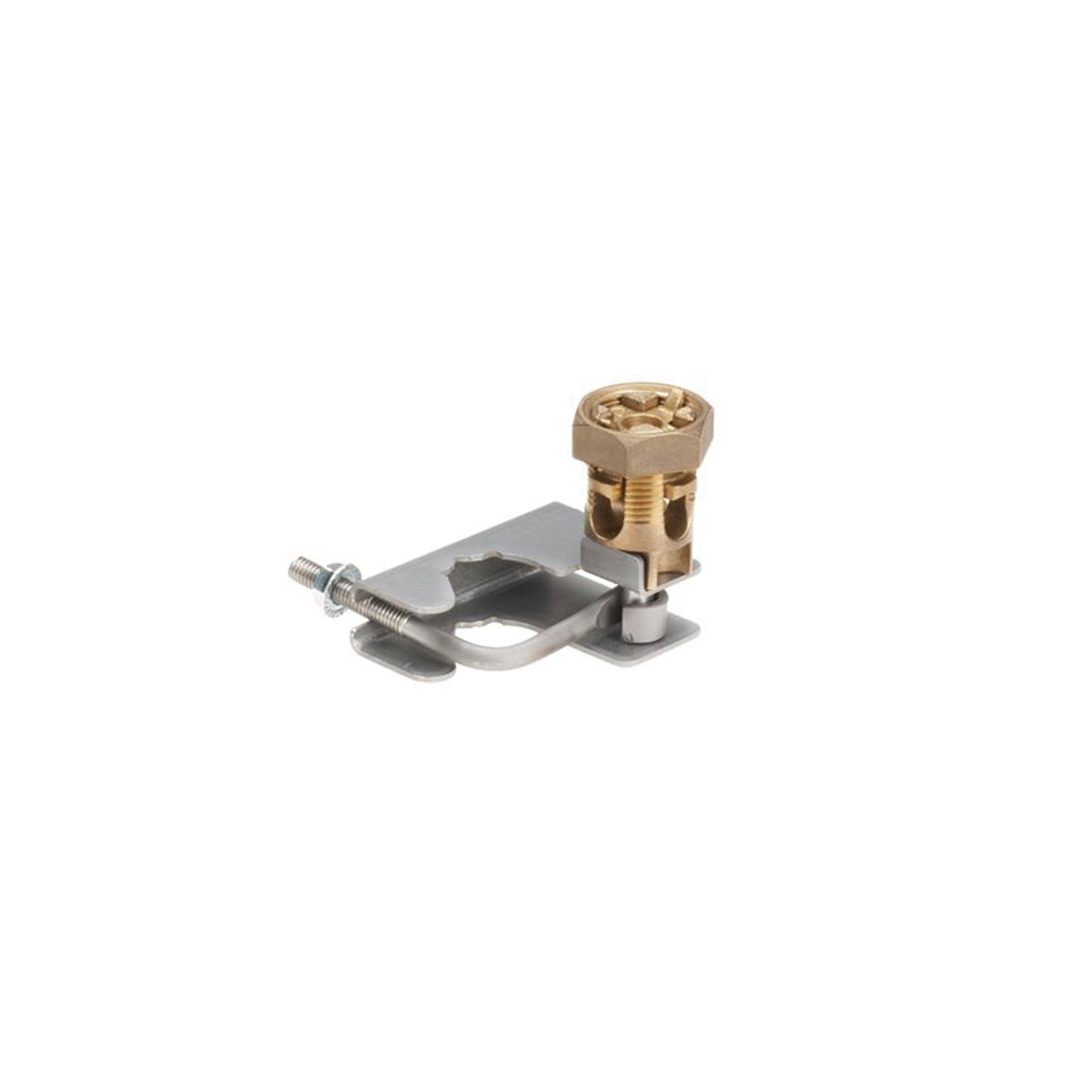 Abrazadera para Tierra Física en Base de Piso Falso, para Cables de 6 a 1/0 AWG