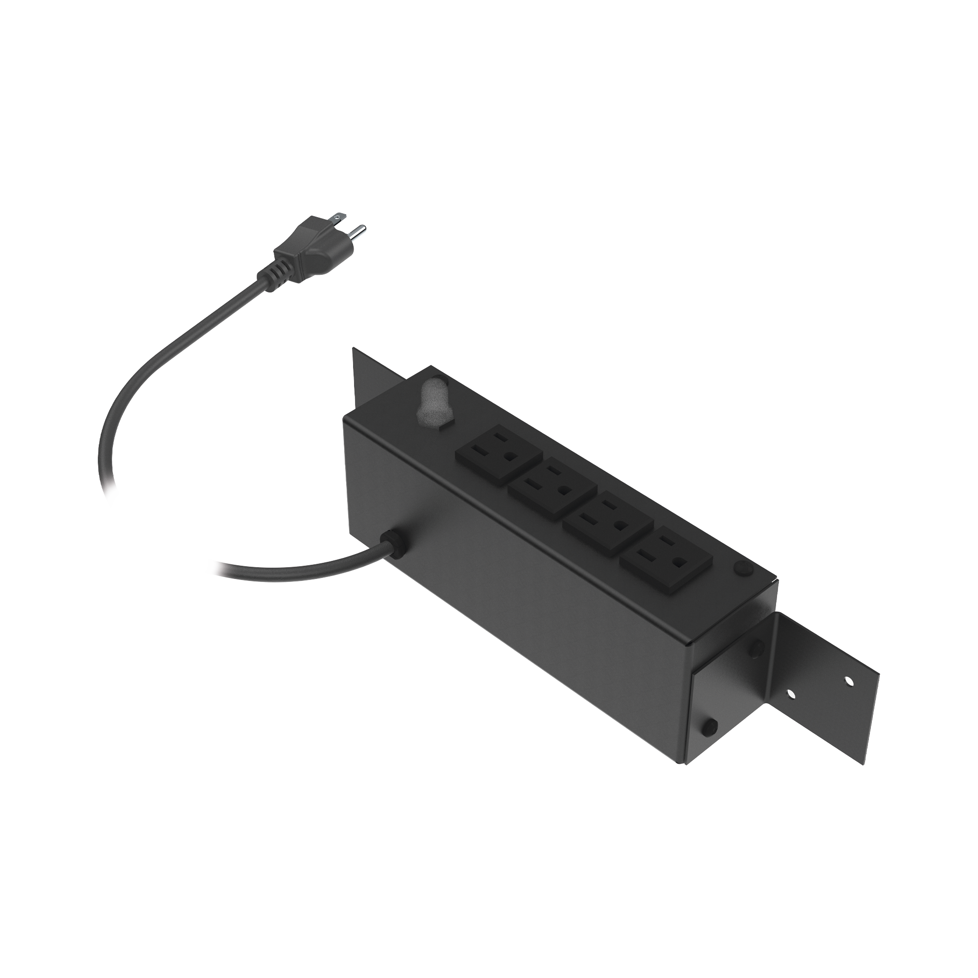 Tomacorriente de 4 Contactos (NEMA 5-15R) Voltaje Entrada/Salida: 120Vca/10A Max. Opción de Instalación en Escritorio o Pared.