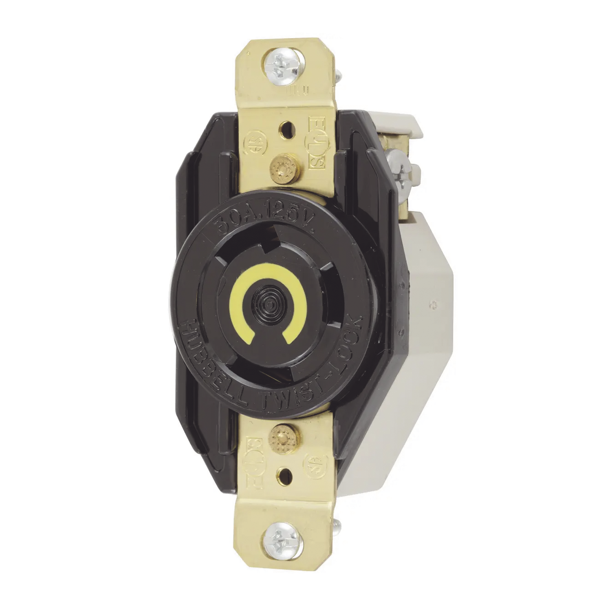 Receptáculo de Media Vuelta Industrial 30 A 125 V CA 2 Polos 3 Hilos (Nema L5-30R).