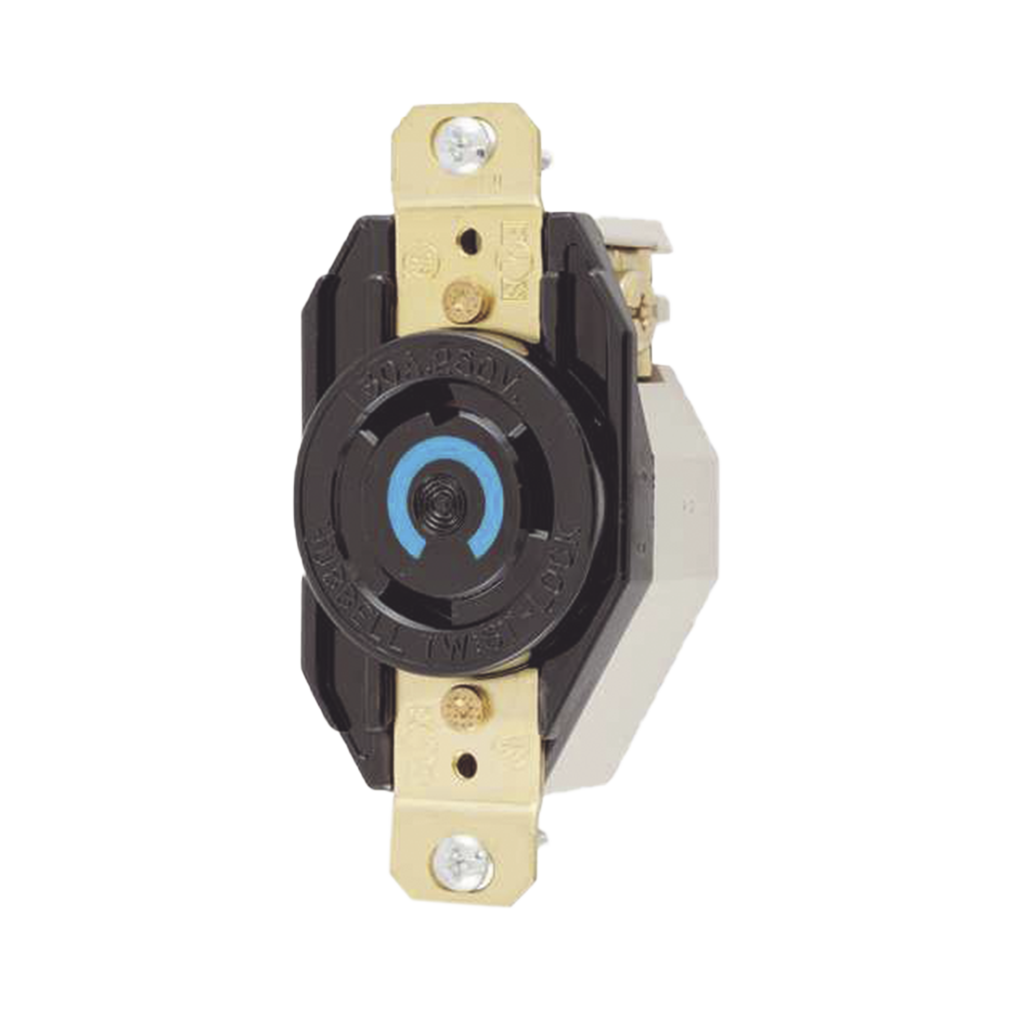 Receptáculo de Media Vuelta Industrial 30 A 250 V CA 2 Polos 3 Hilos (Nema L6-30R).