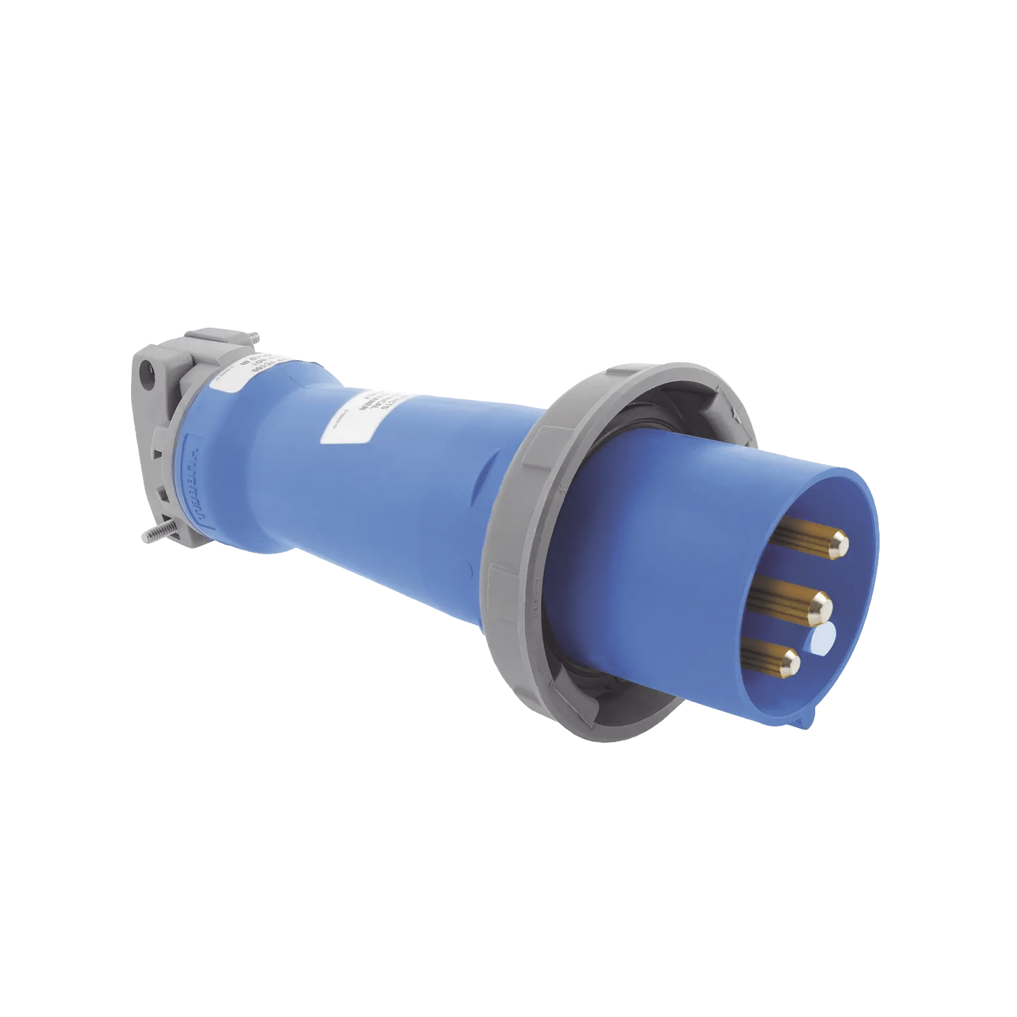 Clavija industrial, 30 A, 250 V CA, 2 Polos 3 Hilos, IP67. Grado Industrial.