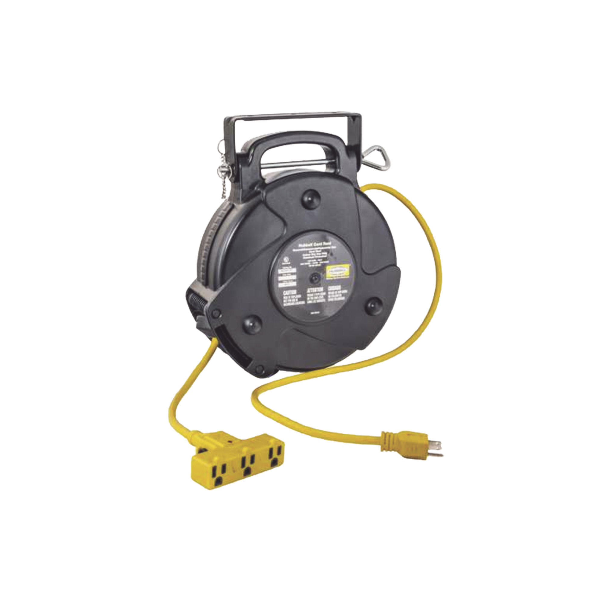 Carrete de Cable comercial (12/3 rudo), para 125 V CA, 12.2 m de longitud con salida triple de 15 A.