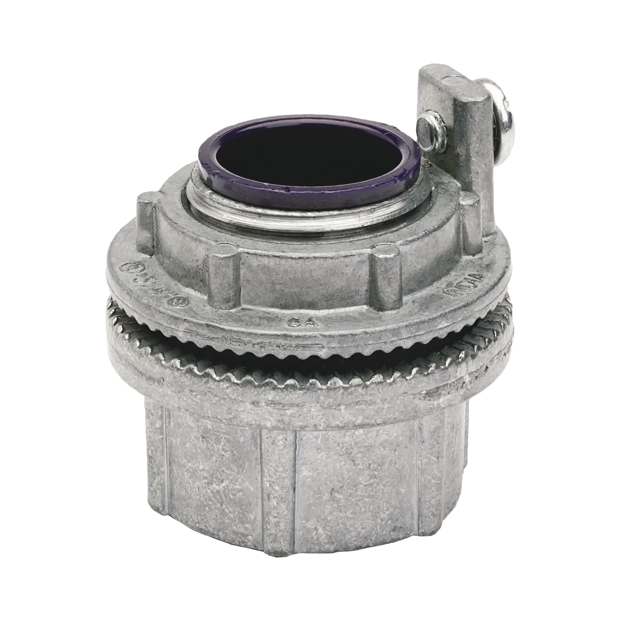 Conector Meyers de Aluminio de 3/4" con tornillo de puesta a tierra, disponible para Áreas Peligrosas Clase 1 División 2 de acuerdo con NEC 501.10, NEMA 3, 3R,4, 12.