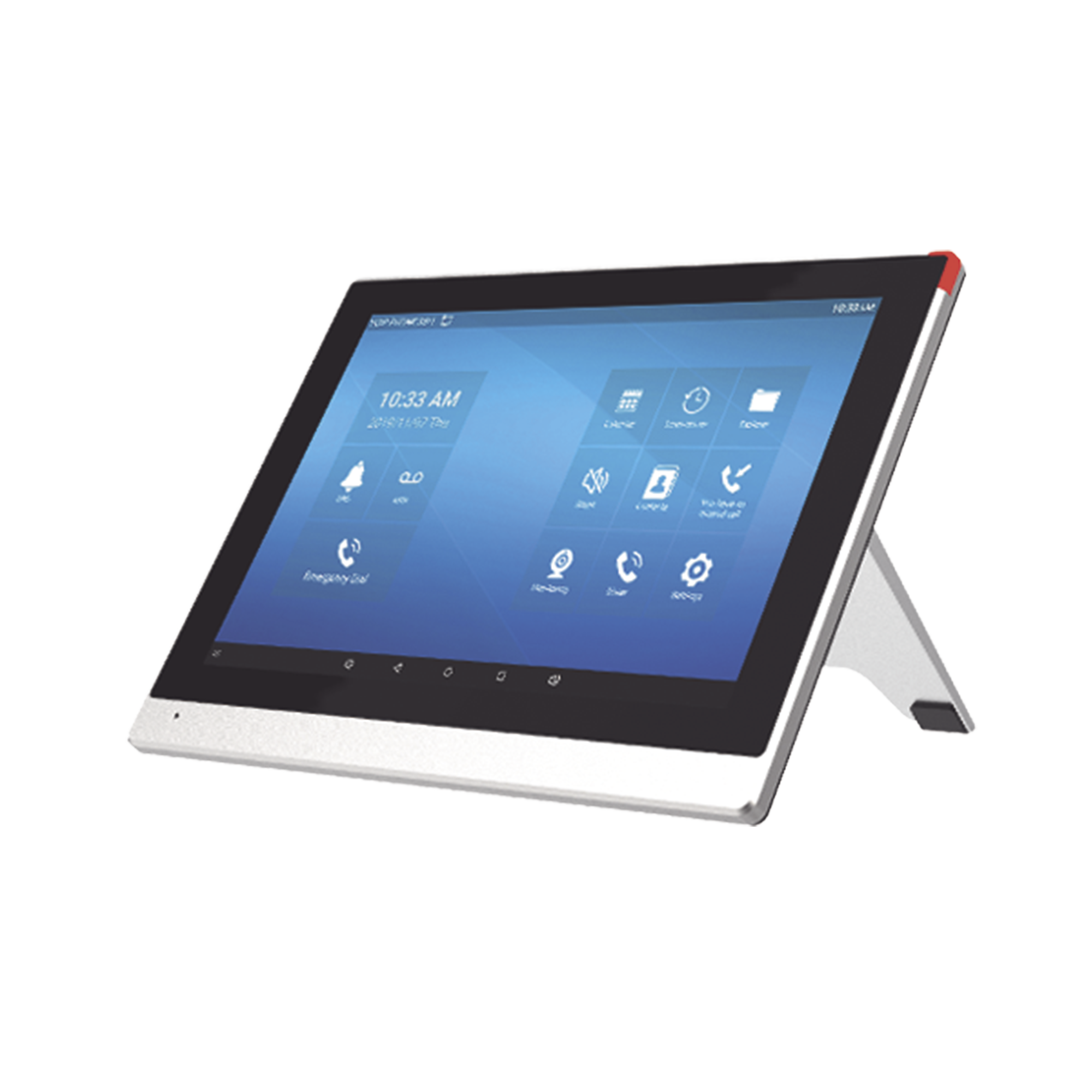 Monitor IP/SIP para interior con Android, Wi-Fi, pantalla táctil de 10.1", audio de 2 vías, PoE, 8 interfaces de entrada de alarma.