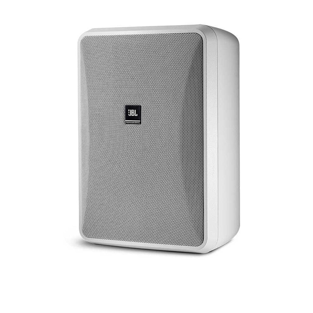 JBL Control 28-1L-WH Altavoz de alto rendimiento para interiores y exteriores, 120W altavoz de fondo/primer plano, Color blanco 1 Pieza