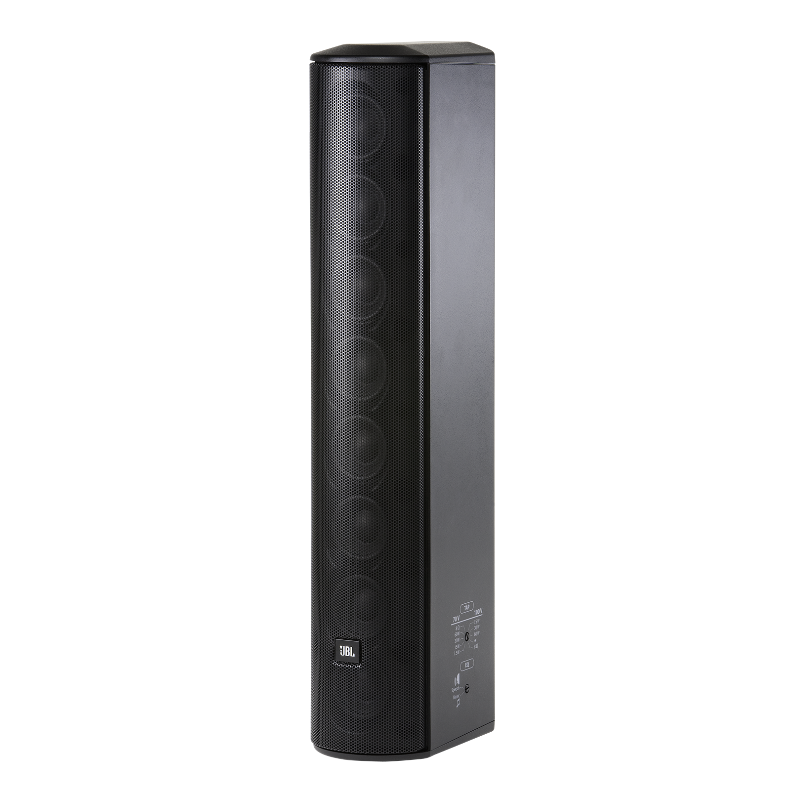 JBL CBT 50LA-1 Altavoz de columna de arreglo en línea, 100W, 400W Pico 8Ω, 60W línea 70/100V Taps 60/30/15/7,5W Incluye soporte, Color Negro 1 Pieza