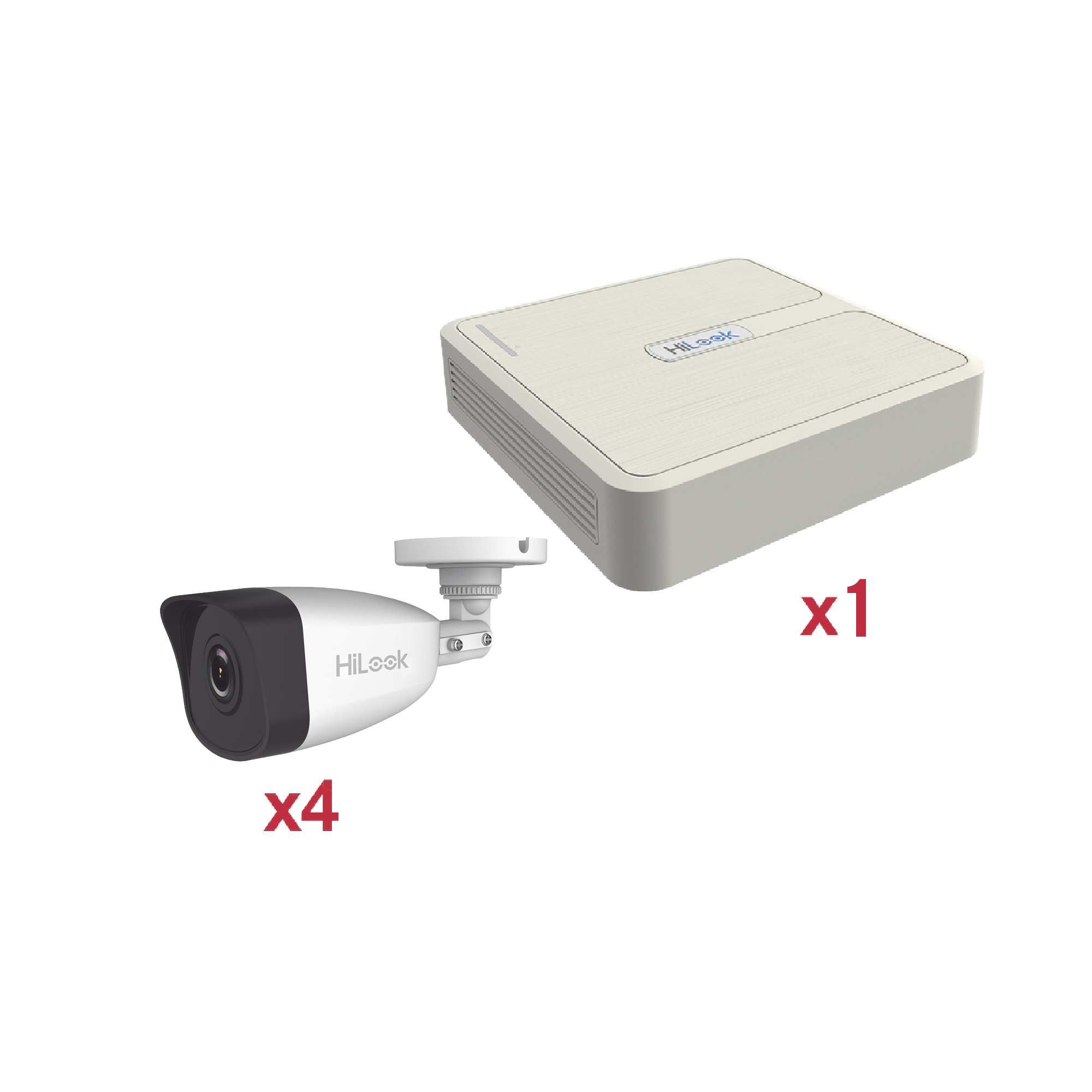KIT IP 1080p / NVR de 4 Canales / 4 Cámaras IP Bala