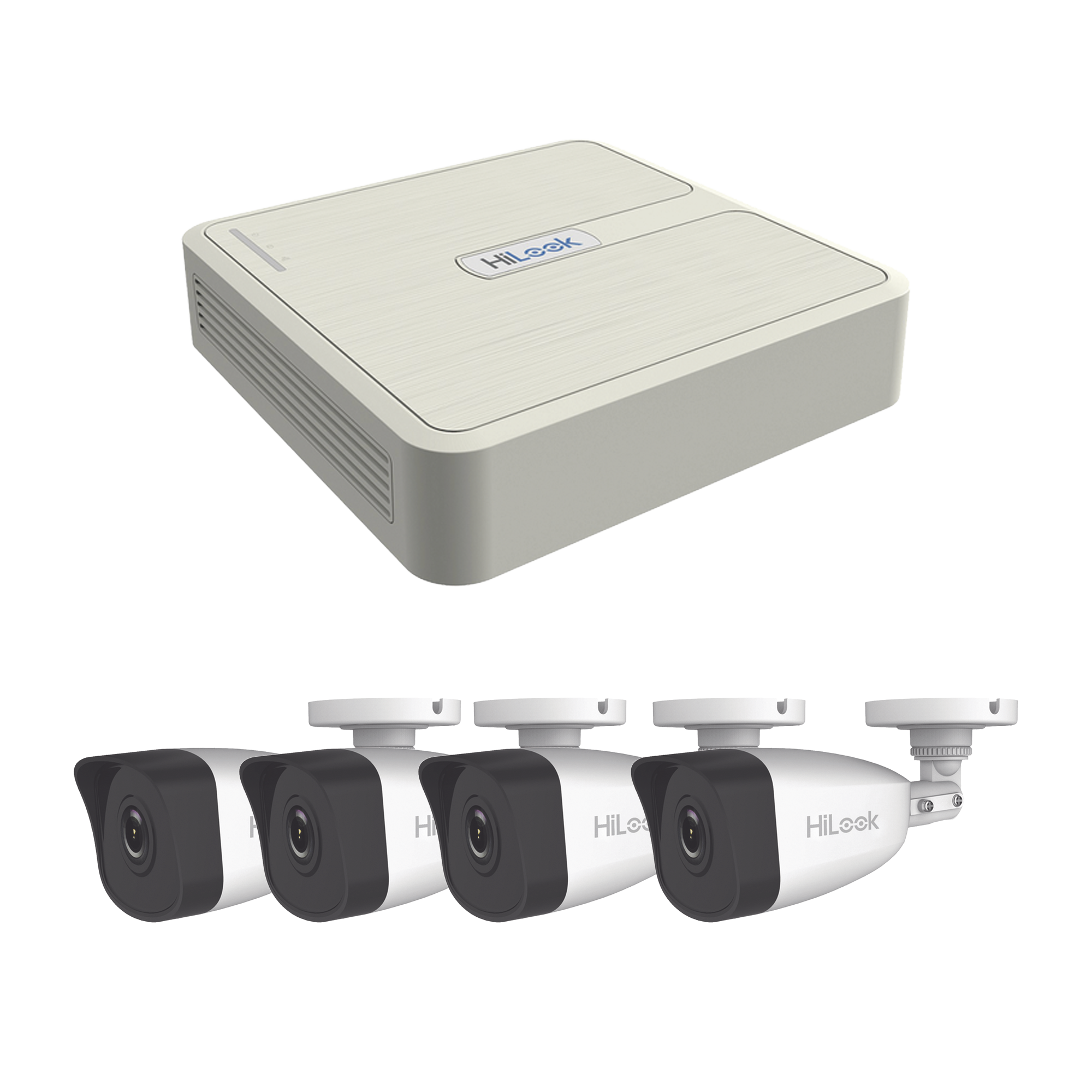 KIT IP 4 Megapixel / NVR de 4 Canales / 4 Cámaras IP Bala