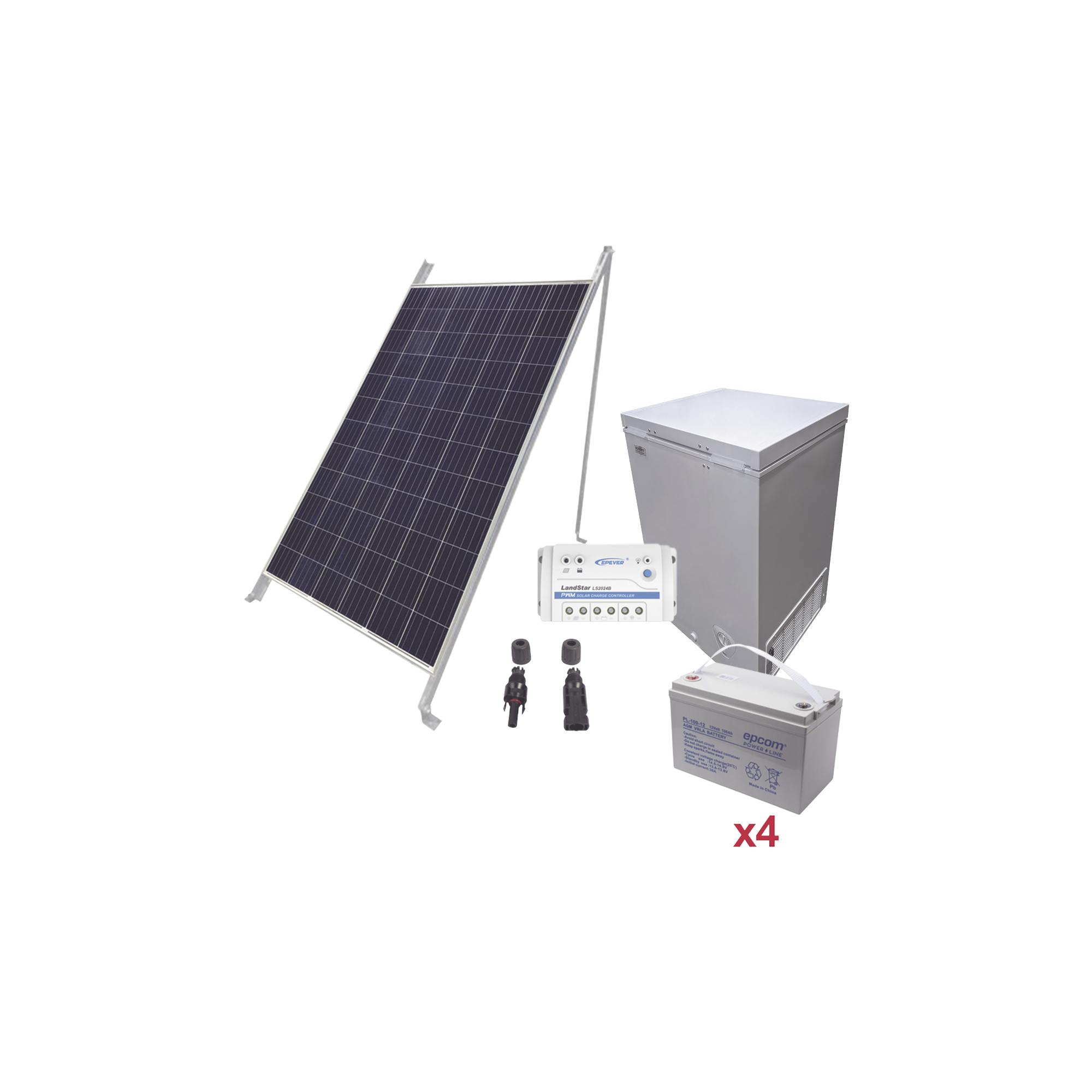 Kit de energía solar para congelador de 100 L de aplicaciones aisladas de la red eléctrica