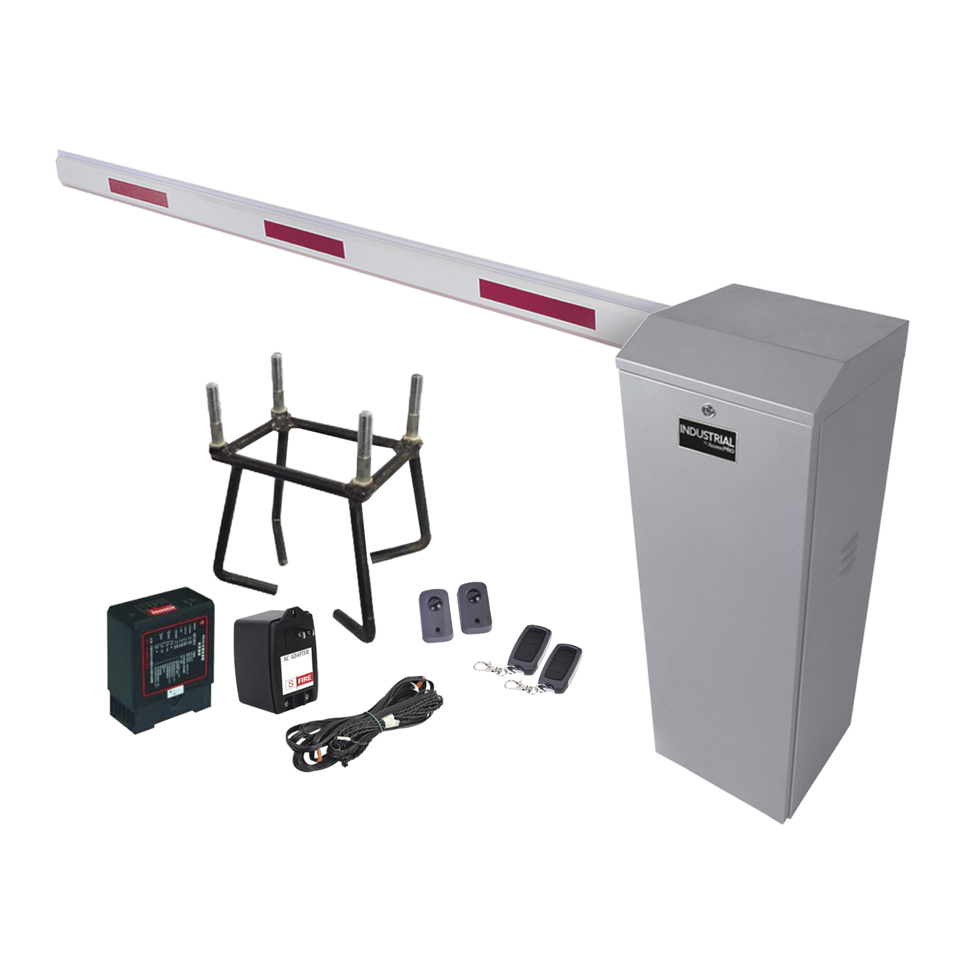 Kit COMPLETO Barrera Izquierda XB / 3M / Incluye Sensor de masa, Transformador, Lazo, Ancla, Fotoceldas y 2 Controles Inalámbricos