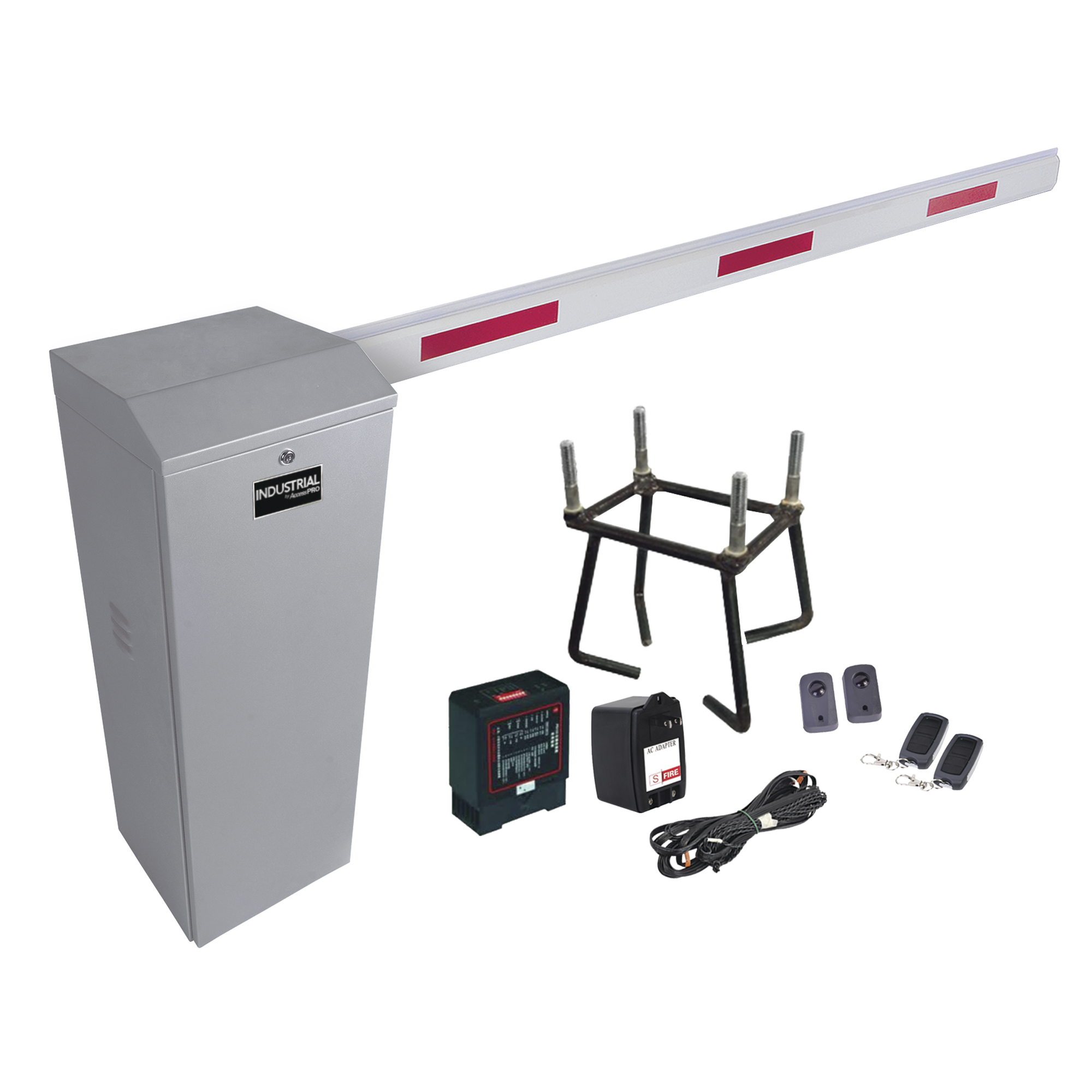 Kit COMPLETO Barrera Derecha XB / 3M / Incluye Sensor de masa, Transformador, Lazo, Ancla, Fotoceldas 2 Controles Inalámbricos